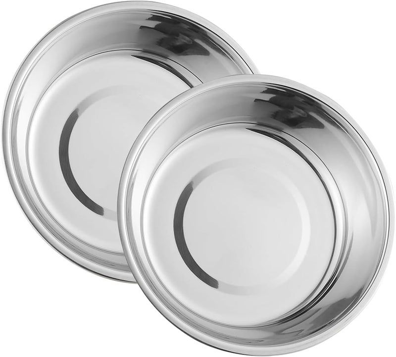 Summark Stainless Steel Raised Cat Food Bowl for 2 Bowls, 5.5-Inch Replaceable Cat Bowl, Pack of 2 （Not fit 4.7 inch 3 Bowls） - Image 1